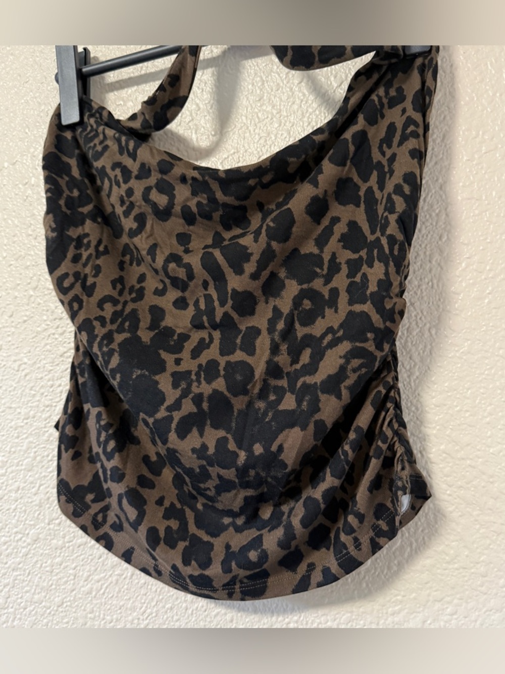 NWOT Reformation Molly Halter Top Leopard Print Ruched Tank M/L EDC Summer Sexy - Picture 3 of 6